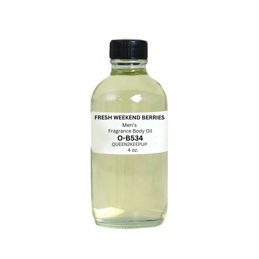 Fresh Weekend Berries (Men) Body Oil 4 oz Fragrance Natural Pure Uncut Scent